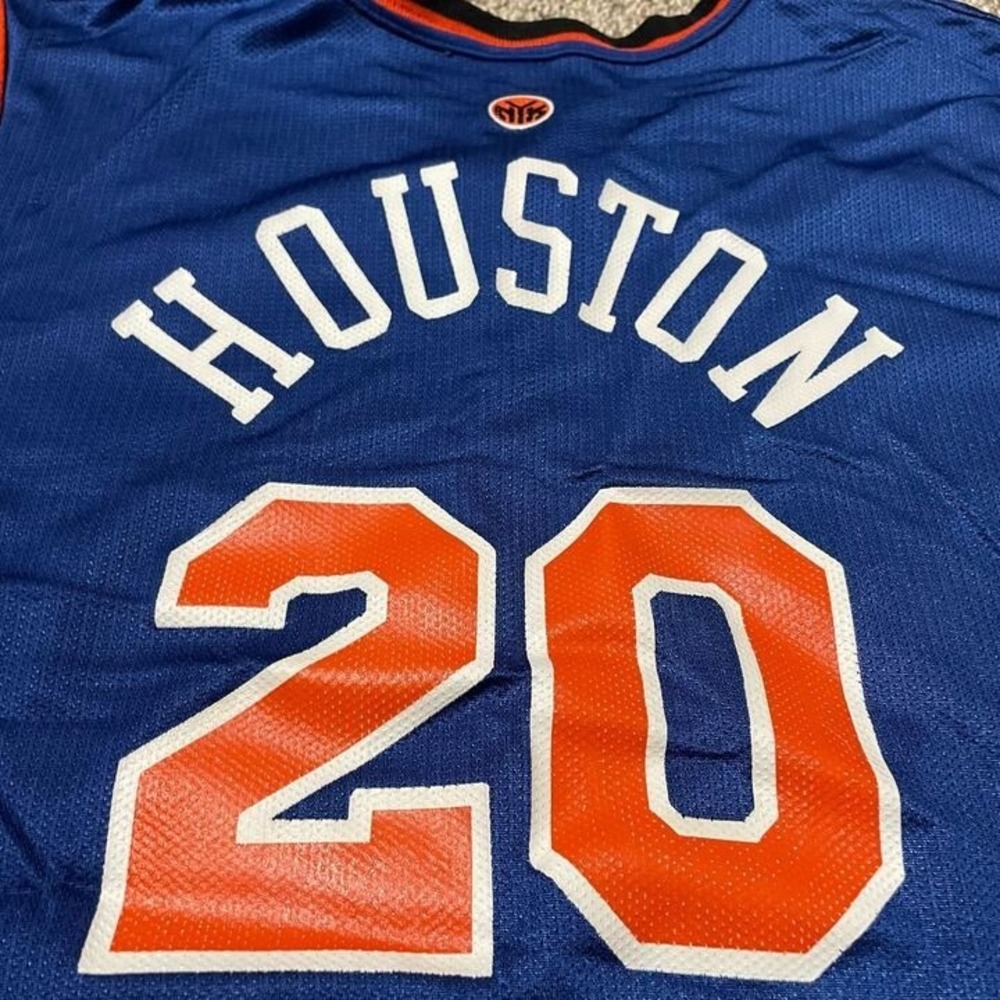 Champion New York Knicks Allan Houston 20 Jersey Mens Large 44 Blue NBA Vintage - Picture 4 of 9